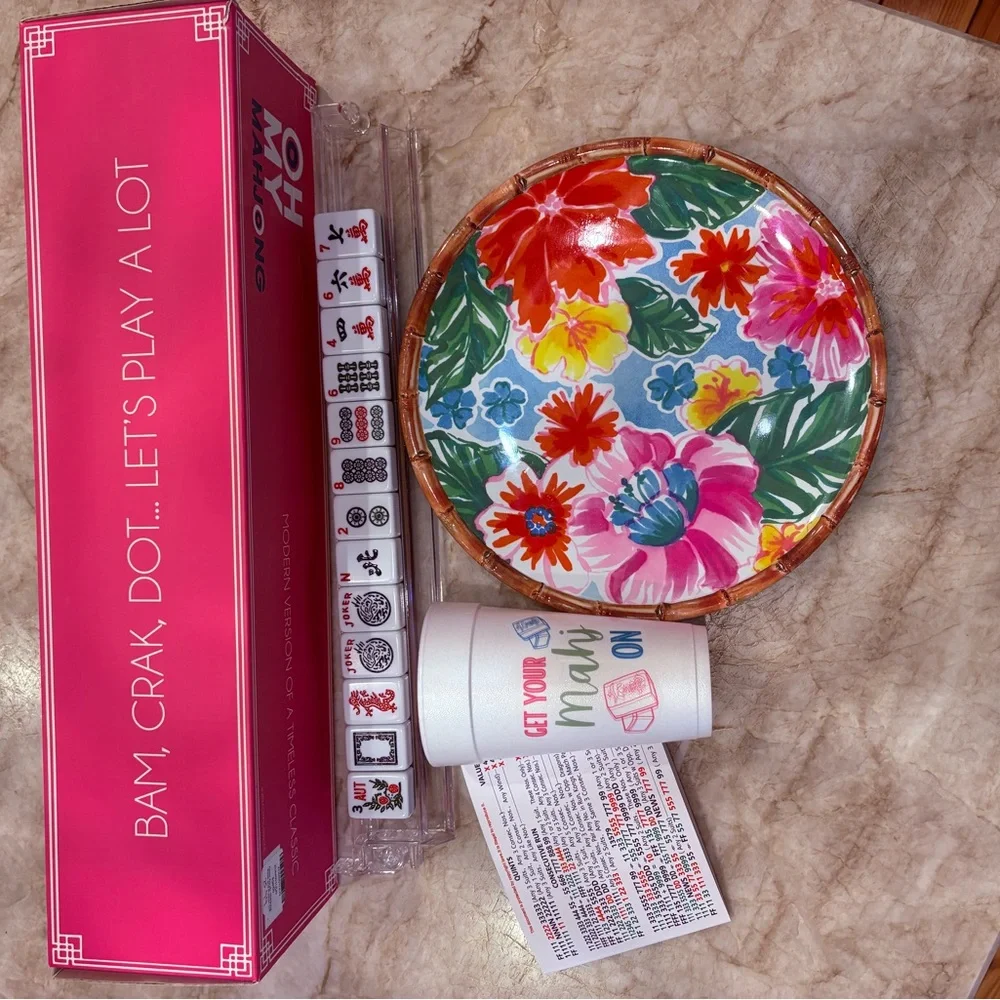 Colorful Sur La Table Mahjong plate Set